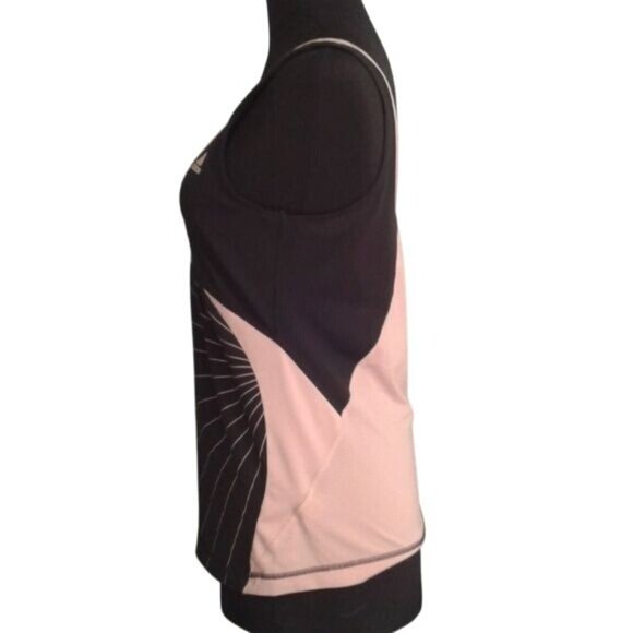 Adidas Size S Tank Top Athletic Black Pink Performance Shelf Bra Clima Cool - Picture 3 of 9